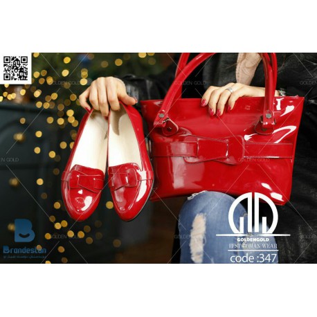 ست کیف و کفش قرمز زنانه مدل آپادانا