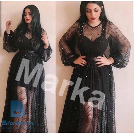 لباس مجلسی زنانه مدل مروارید پرچی