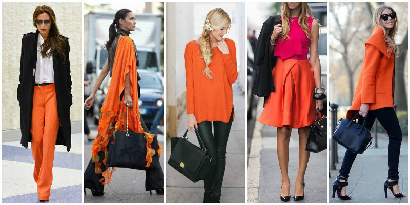 ست لباس زنانه نارنجی و مشکی