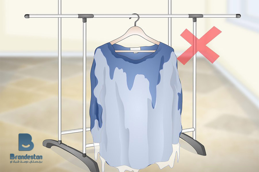 خشک کردن لباس ظریف و کشی
