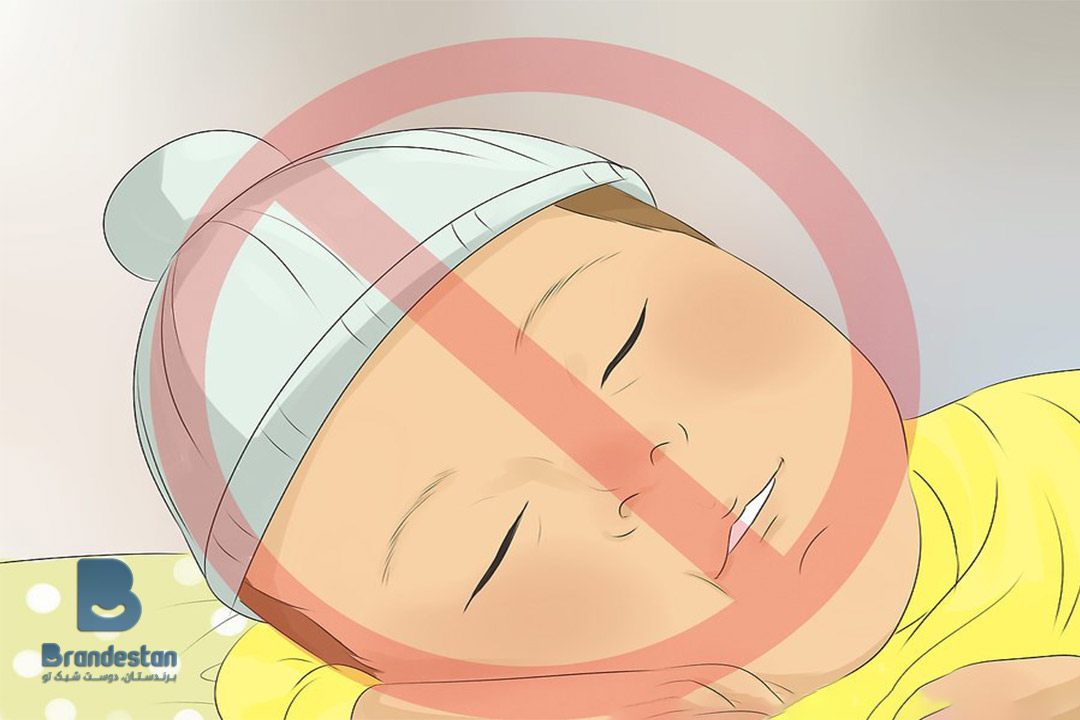 سر نوزاد نباید هنگام خواب پوشیده باشید